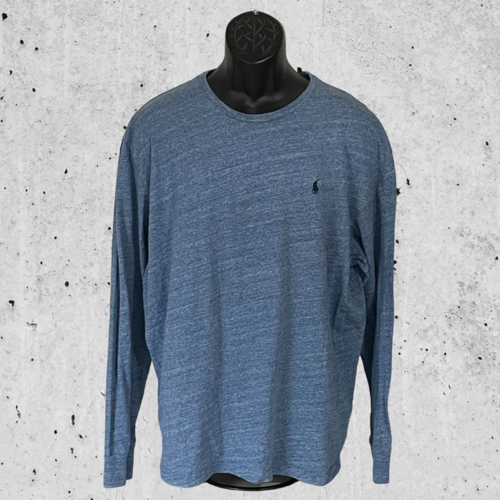 Polo by Ralph Lauren Long Sleeve T Shirt, Solid Blue (P051523-3)